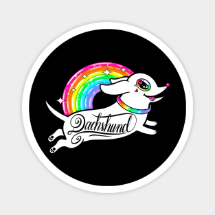 Happy Rainbow Dachshund Magnet